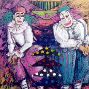 clowns-mixed-media