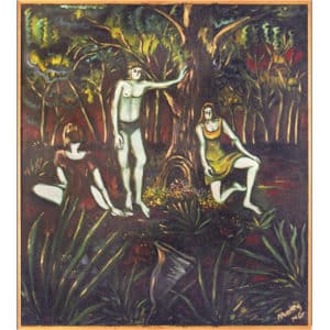 loves-in-wood-oil-painting